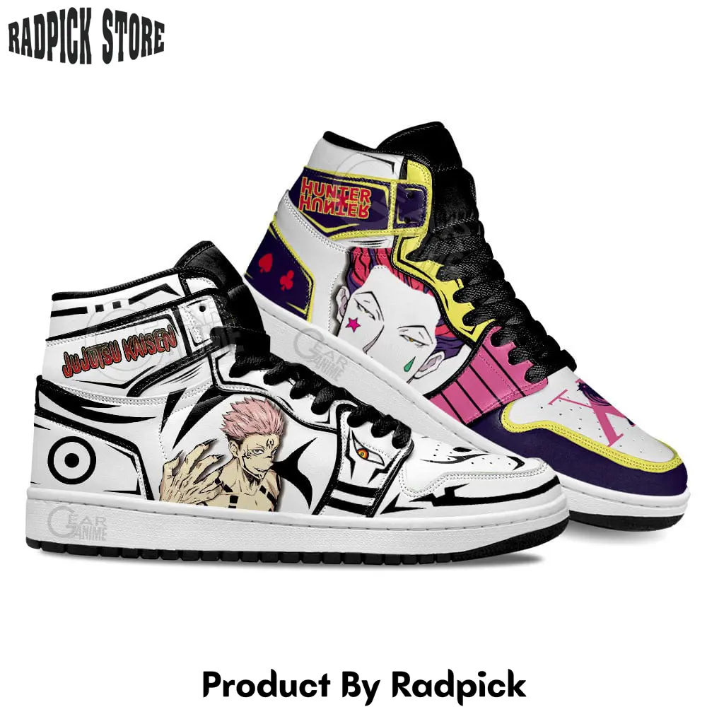 Hisoka and sukuna air jordan high top sneakers anime mn30  rp0248127